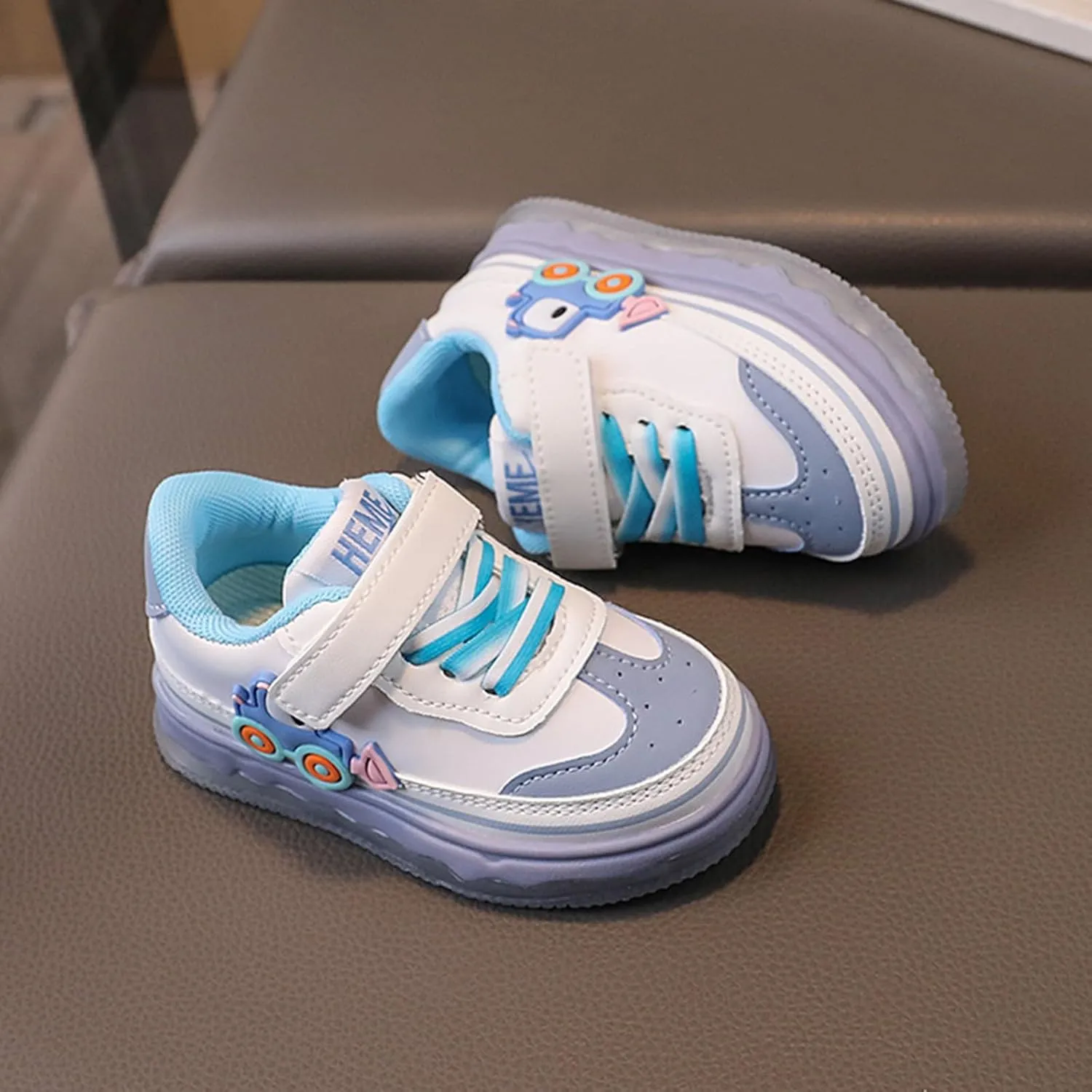 Kids Light Up Flashing Sneaker Athletic Running Shoes Lace-Up Slip-on Sneakers for Boy Girl Kids Glowing Trainer