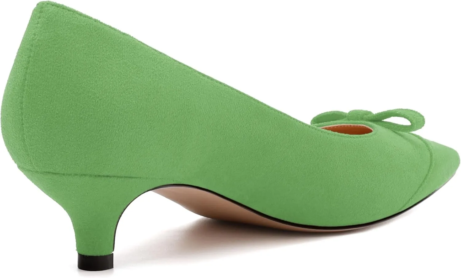 Kitten Heels for Women, Pointed Toe Kitten Low Heels Bow Tie Women's Pumps, Comfortable Dress Wedding Office Daily Shoes