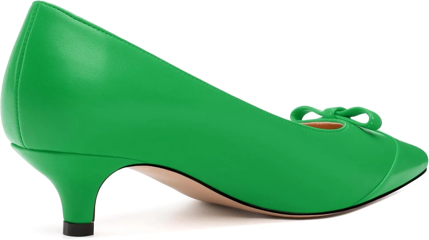 Kitten Heels for Women, Pointed Toe Kitten Low Heels Bow Tie Women's Pumps, Comfortable Dress Wedding Office Daily Shoes