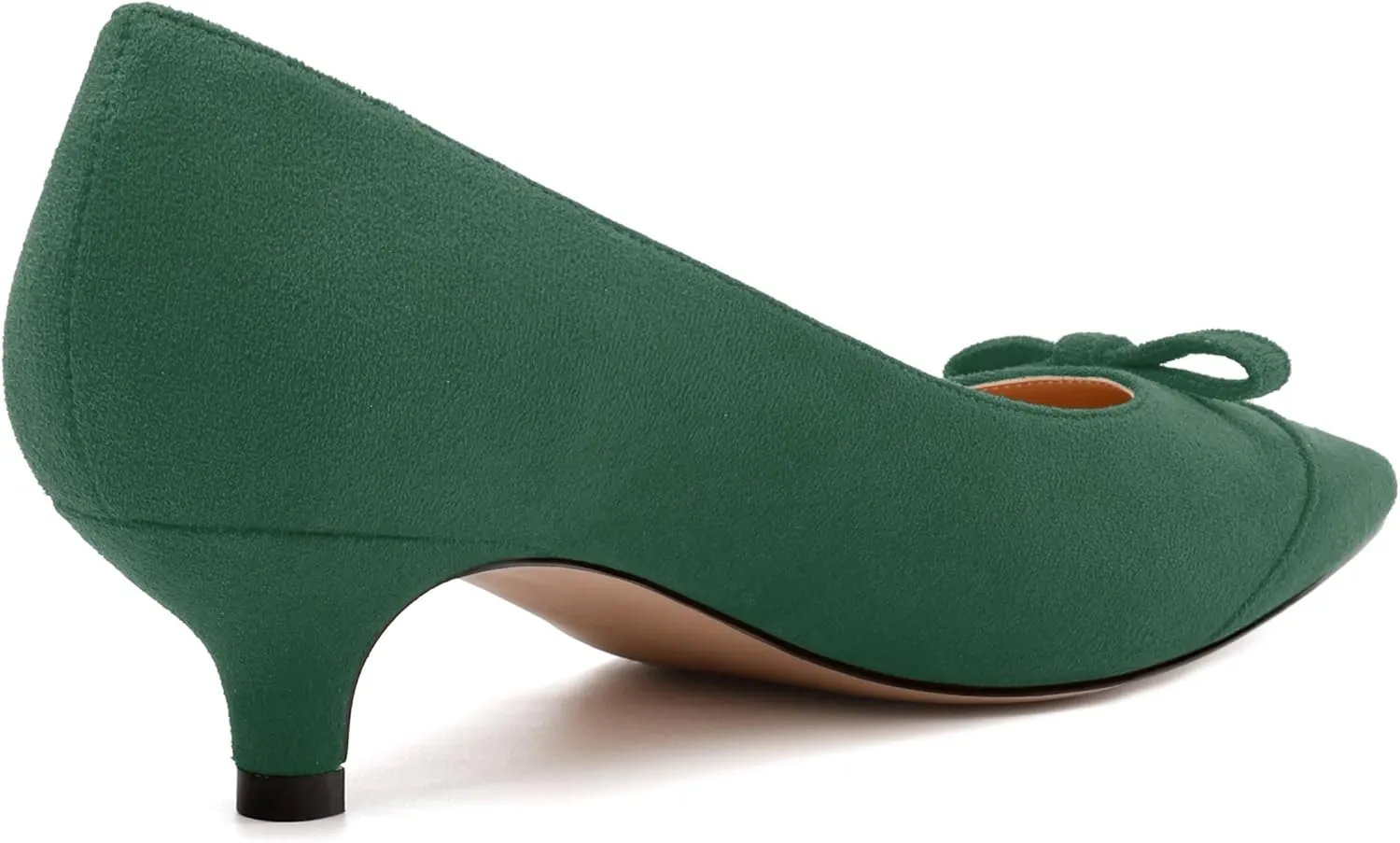 Kitten Heels for Women, Pointed Toe Kitten Low Heels Bow Tie Women's Pumps, Comfortable Dress Wedding Office Daily Shoes