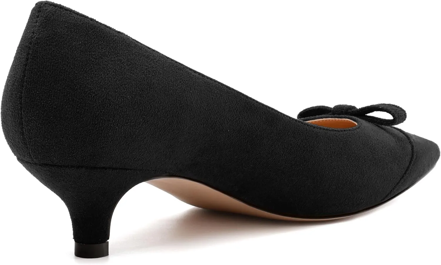 Kitten Heels for Women, Pointed Toe Kitten Low Heels Bow Tie Women's Pumps, Comfortable Dress Wedding Office Daily Shoes