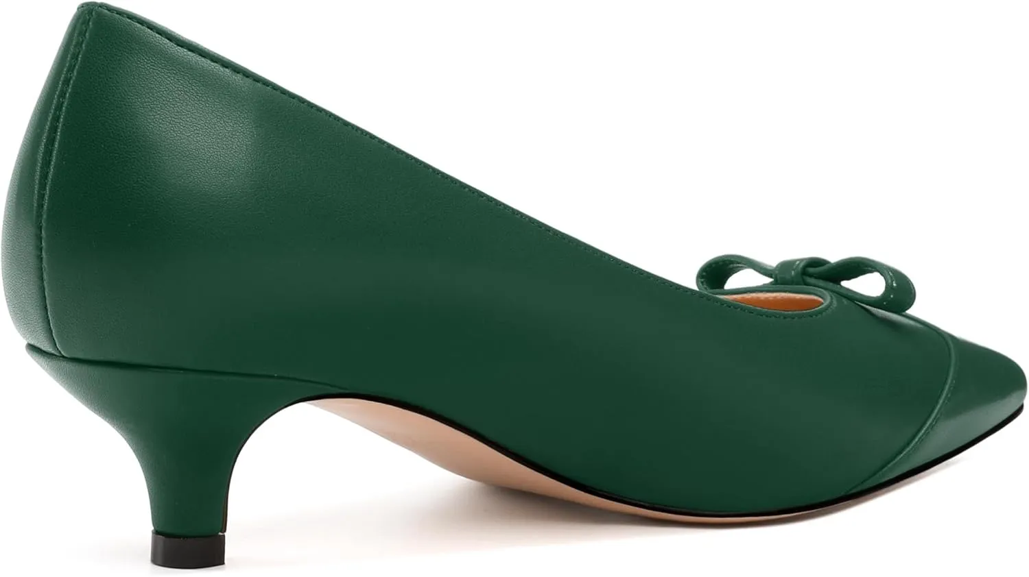 Kitten Heels for Women, Pointed Toe Kitten Low Heels Bow Tie Women's Pumps, Comfortable Dress Wedding Office Daily Shoes