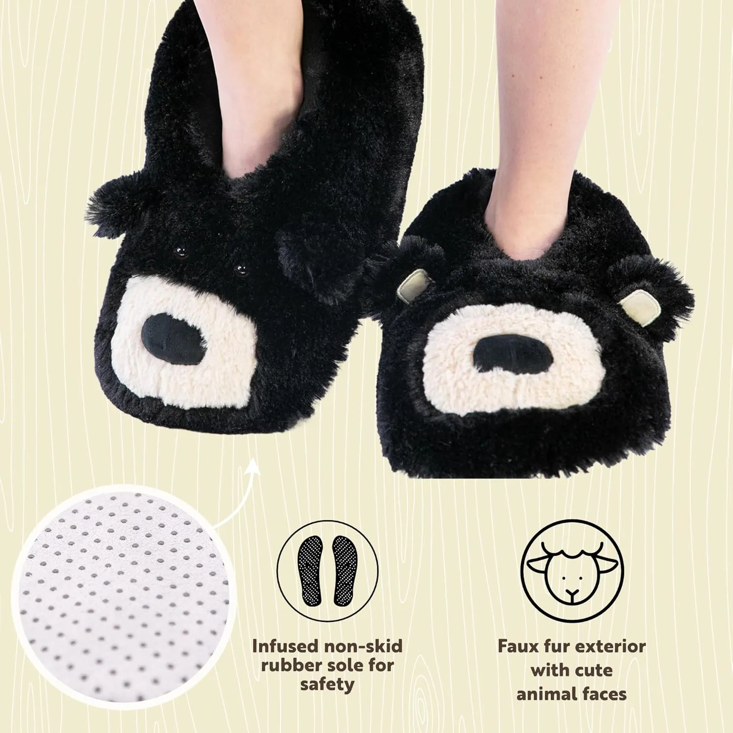 Lazy One Animal Critter Slippers for Kids and Adults, Cute and Cozy Slippers