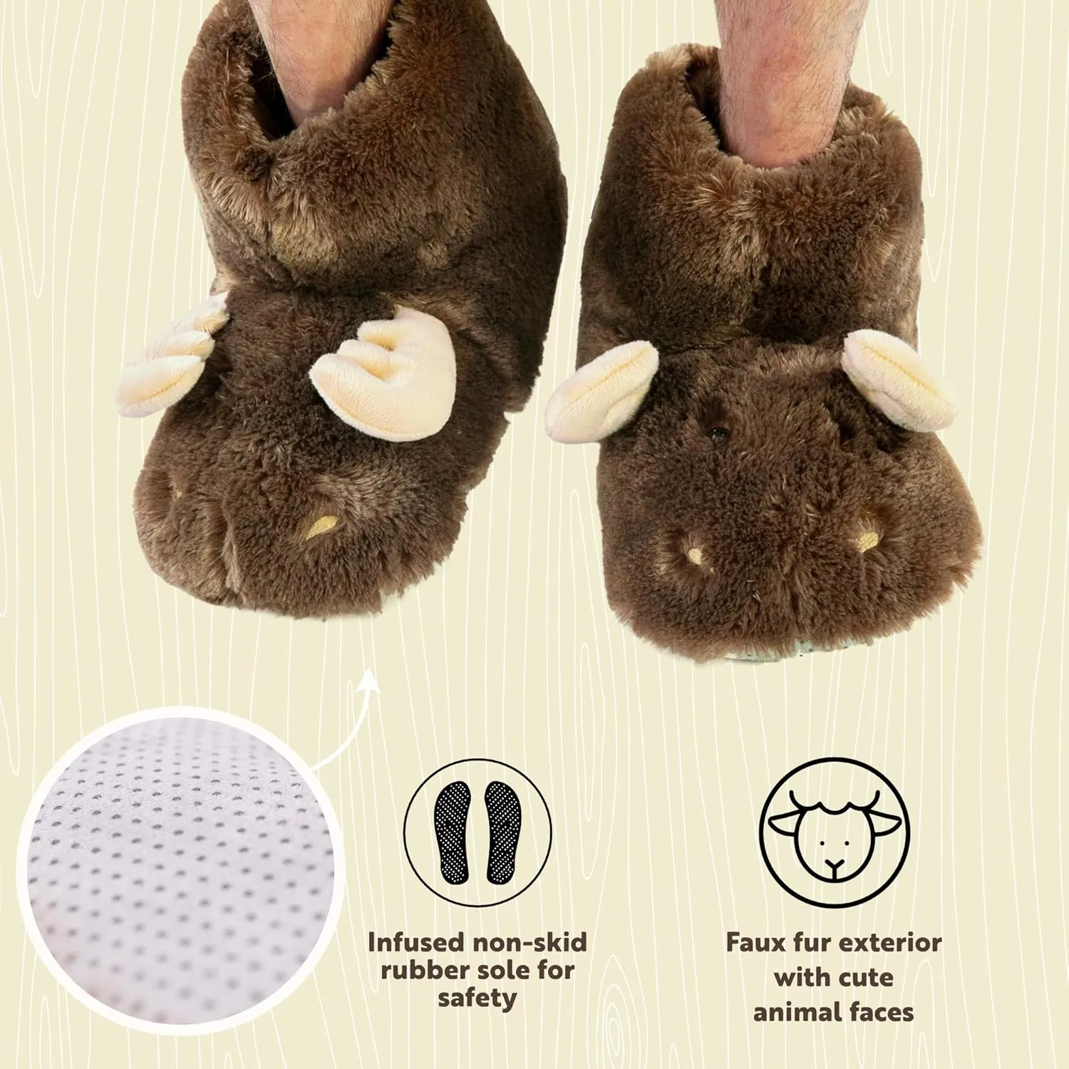 Lazy One Animal Critter Slippers for Kids and Adults, Cute and Cozy Slippers