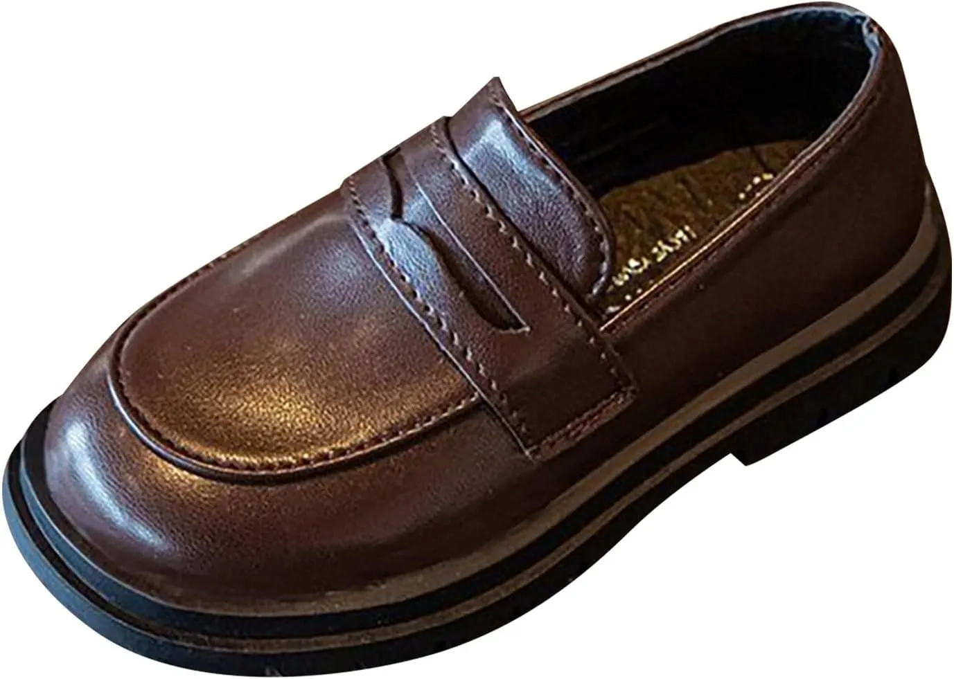 Leather Mary Jane Loafers for Toddler Boys Kids Soft Sole Non Slip Lightweight Ankle Sneakers Outdoor Sport Shoes Casual