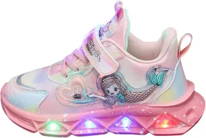 Light Up Shoes for Girls Kids Toddler Breathable Flashing Sneakers Breathable Lightweight Casual Shoe Kids Girl