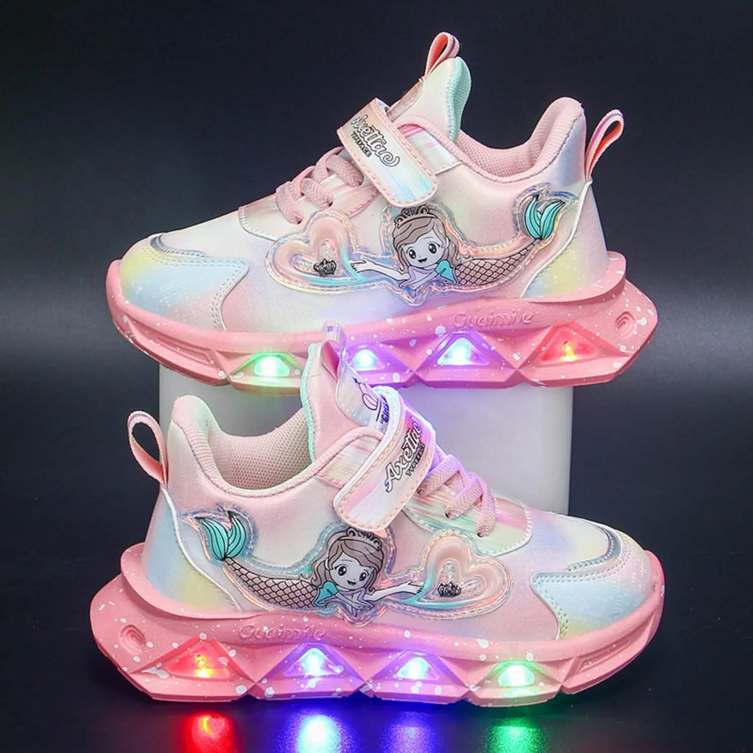 Light Up Shoes for Girls Kids Toddler Breathable Flashing Sneakers Breathable Lightweight Casual Shoe Kids Girl