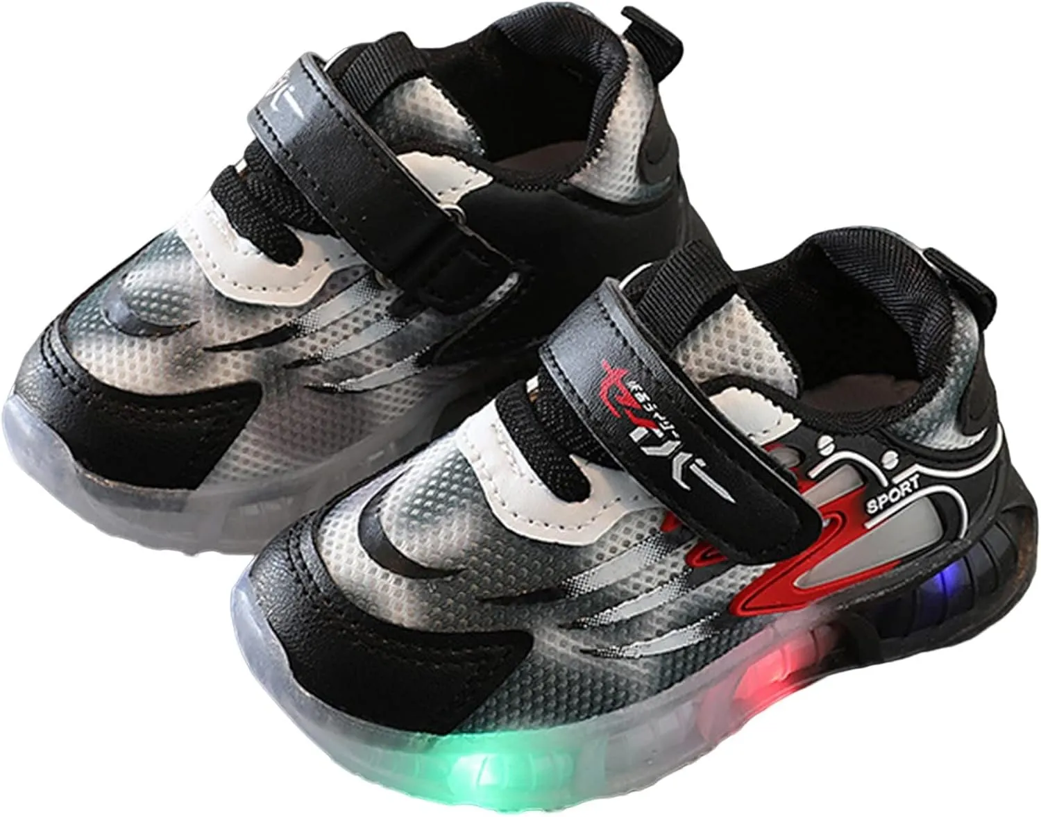Light Up Toddler Shoes Casual Breathable Non-Slip Unisex Luminous Sneakers for Girls Boys Flashing Sport Sneakers
