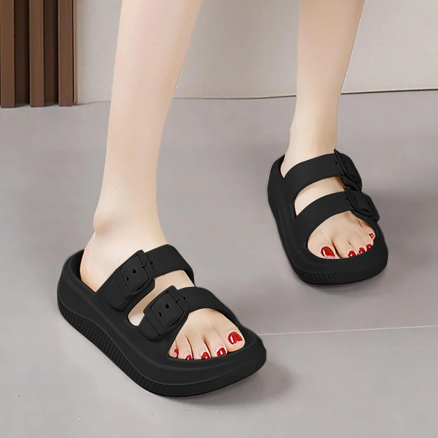 Lightweight Pillow Slippers for Women Non Slip Quick Drying Shower Slides Beach Non Slip Sandals Womens Slides