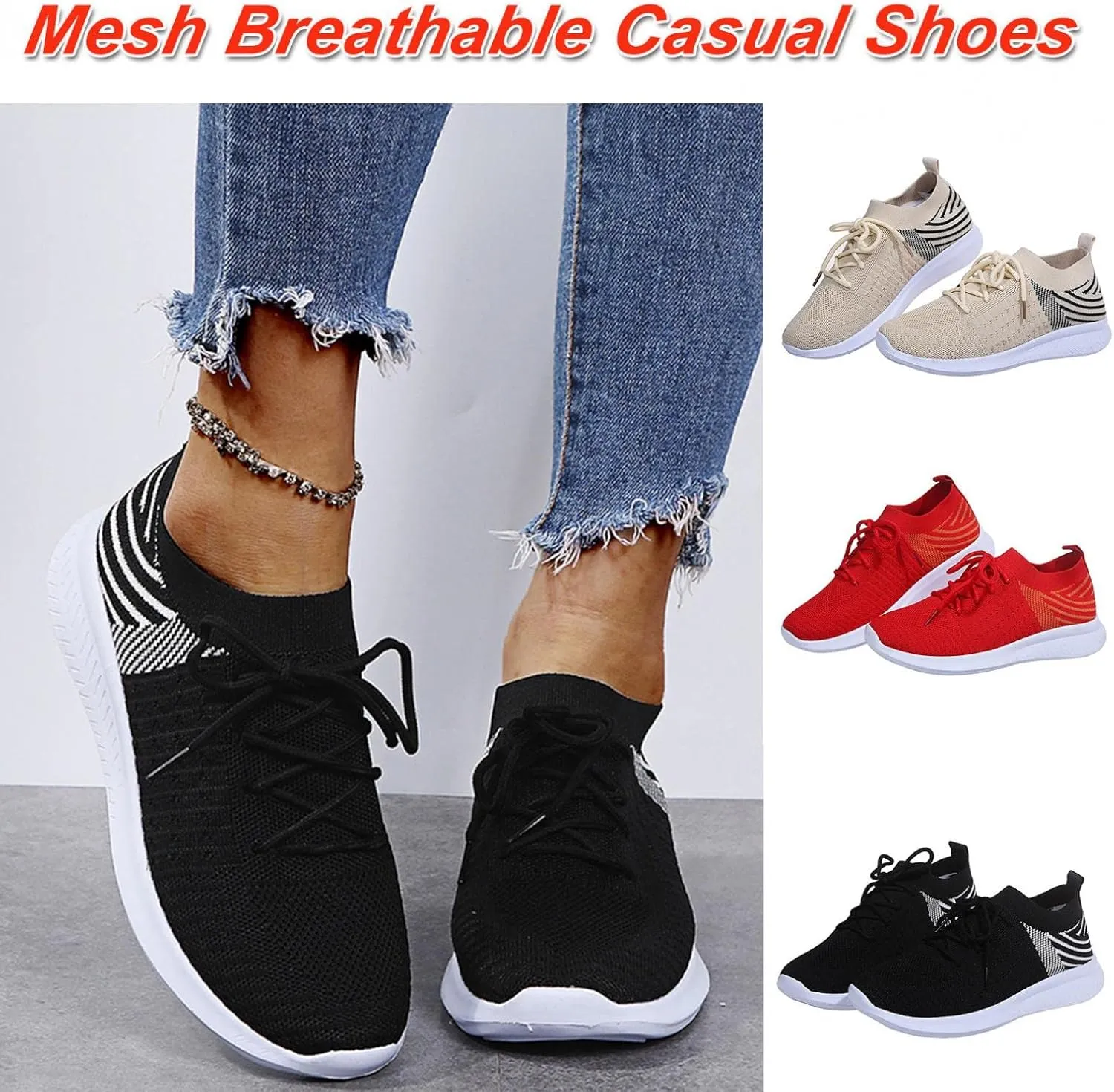 Masbird Sneakers for Women Walking Shoes Sport Sneakers Outdoor Breathable Running Shoes Fitness Mesh Women's Sneakers