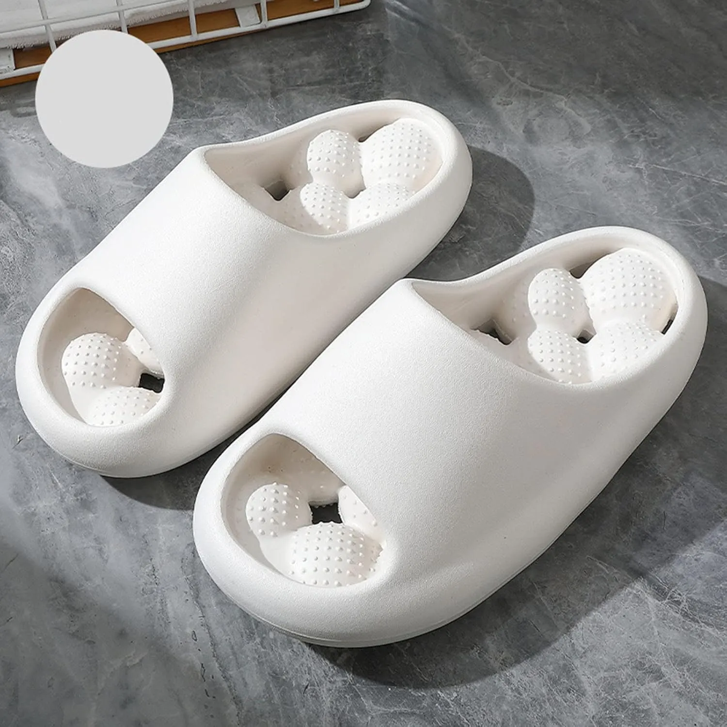 Mens Slides Womens Slides Bathroom Slippers Men Shower Shoes Women Open Toe Indoor Outdoor Pool Slippers