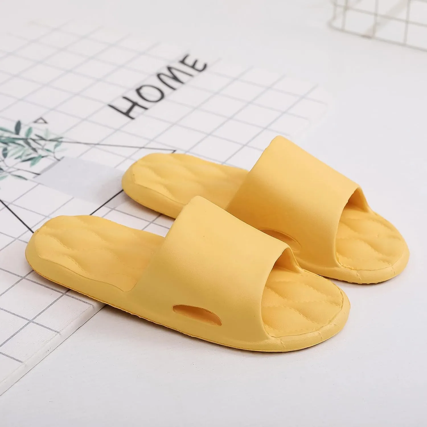 Mens Slides Womens Slides Cloud Slippers for Men Shower Shoes Women House Ultimate Comfort Bathroom Slippers
