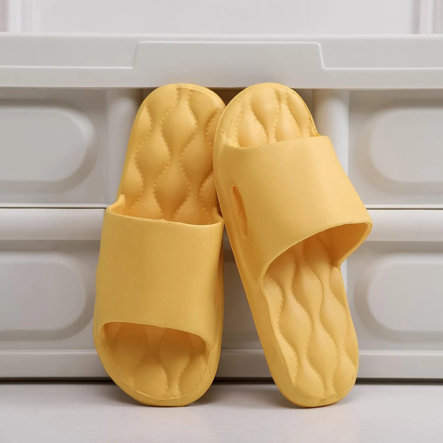 Mens Slides Womens Slides Cloud Slippers for Men Shower Shoes Women House Ultimate Comfort Bathroom Slippers