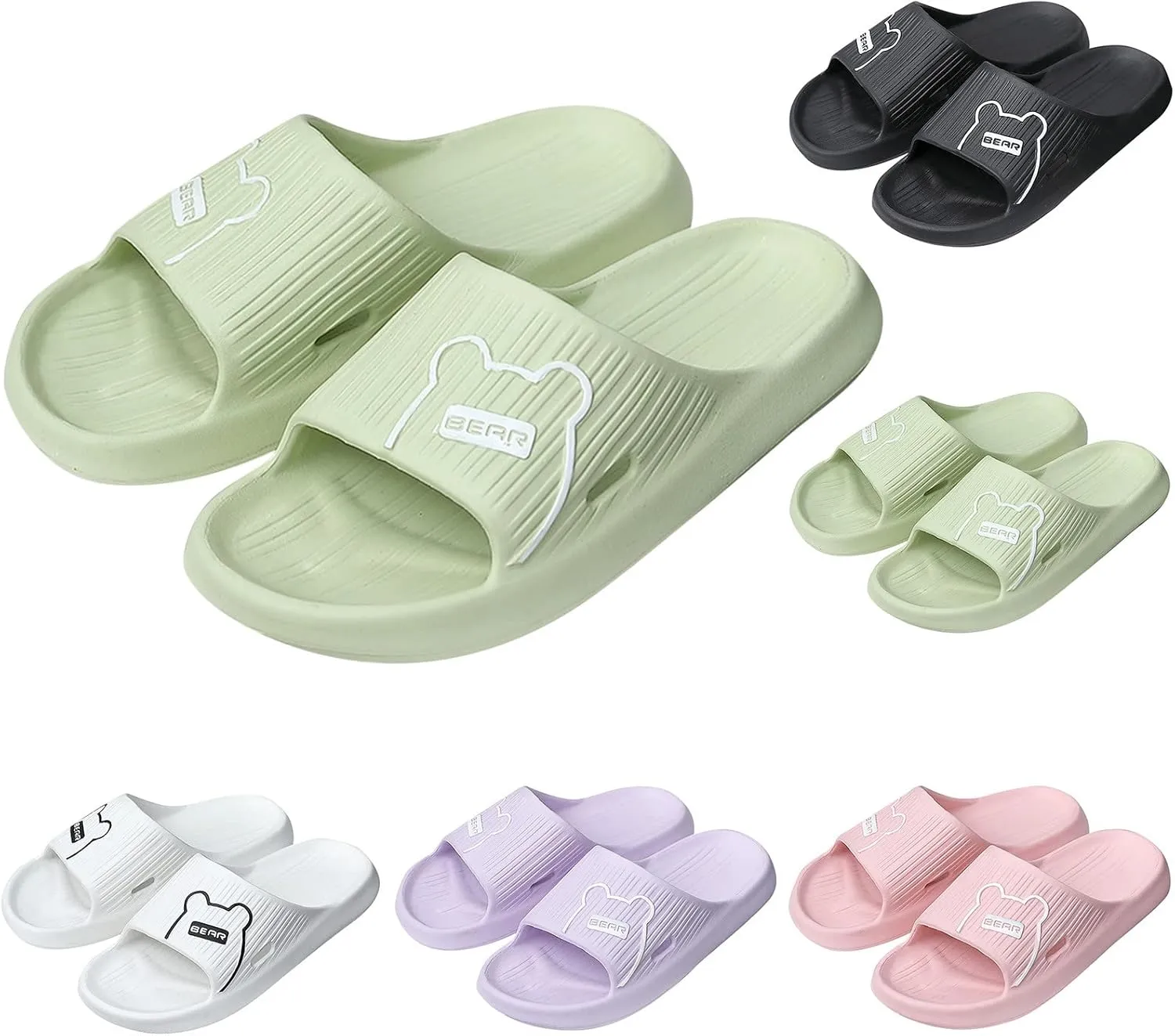 Mens Slides Womens Slides Cloud Slippers for Men Shower Shoes Women Public Ultra Comfort Pool Slippers