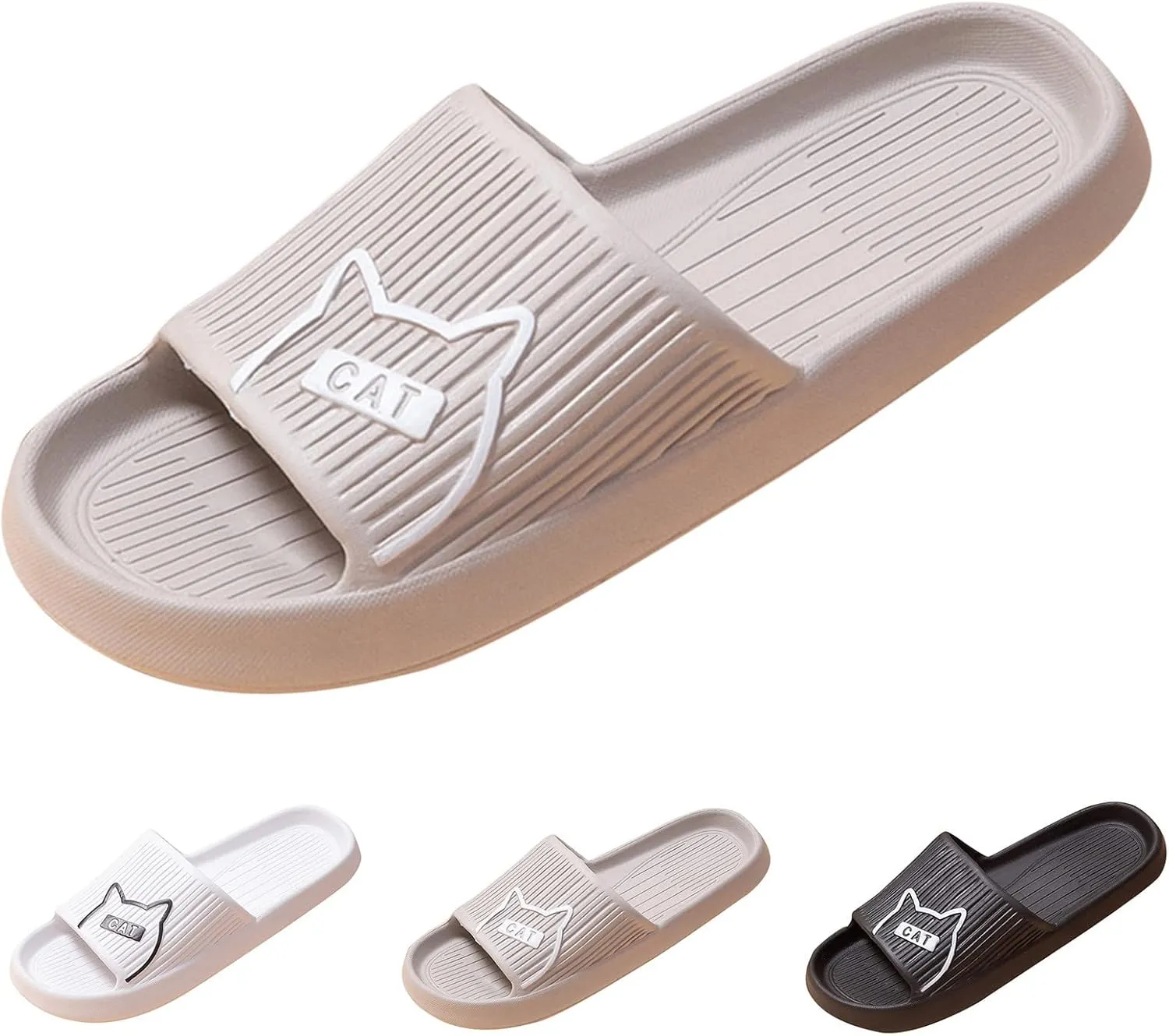 Mens Slippers Shower Shoes Women Mens Shower Shoes Womens Slides Living Room Bathroom Soft Sole Slippers