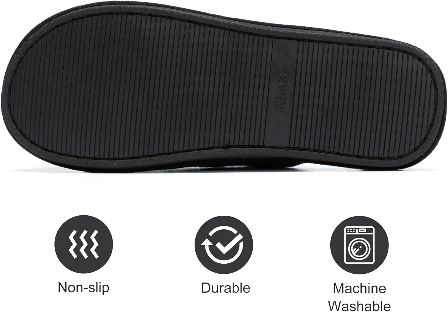 Mens Two-Tone Scuff Slippers with Memory Foam Cozy Warm Slip On House Shoes for Indoor Outdoor Gifts for Men Him Dad