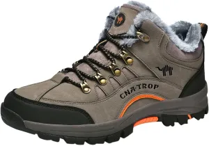 Men's Winter Chukka Boot Leisure Sports Lace Up Ankle Boots Cotton Hiking Shoes Warm Sneaker Insoles Men Memory Foam