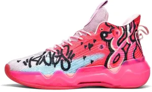 Neutral Fluorescent Basketball Shoes Men and Women Ultra Light Sneakers Shoes High Top Graffiti Style