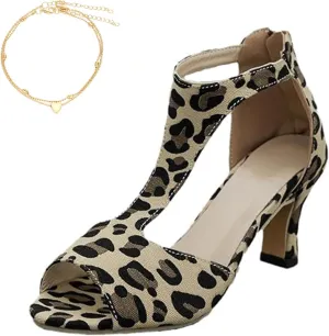 Nevriz Orthopedic High Heels for Women Leather High Heels Orthopedic Shoes Open Toe Heel Sandals Dressy Casual Orthotic Pumps Fish Mouth Shoes
