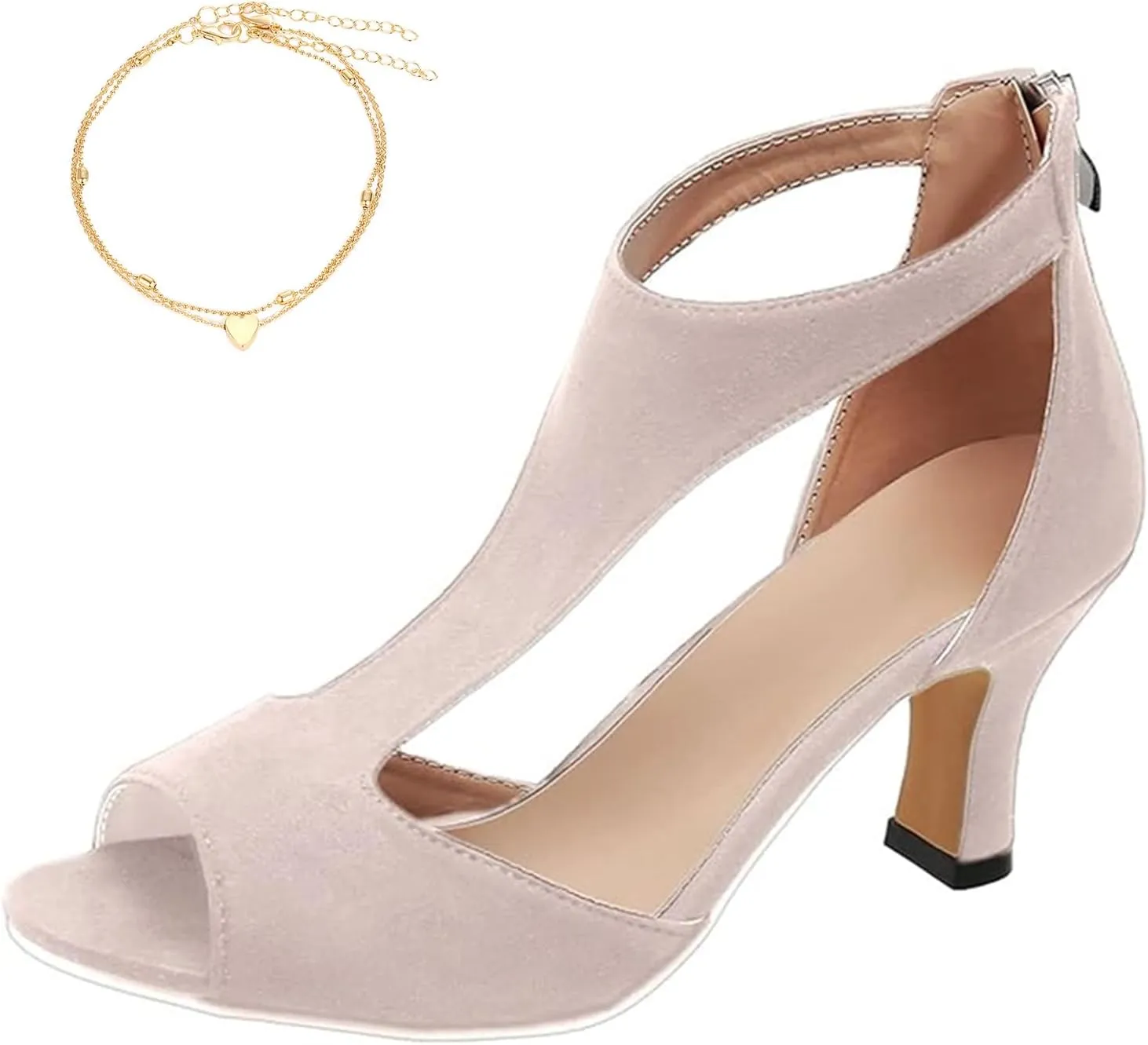 Nevriz Orthopedic High Heels for Women Leather High Heels Orthopedic Shoes Open Toe Heel Sandals Dressy Casual Orthotic Pumps Fish Mouth Shoes