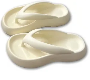 Non-Slip Cloud Flip Flops for Men Women Thick and Lightweight Bottom Beach Slides Pillow Soft Slides Sandals Cushion Beach Flip Flops EVA Comfy Bath Spa Walking Sandals