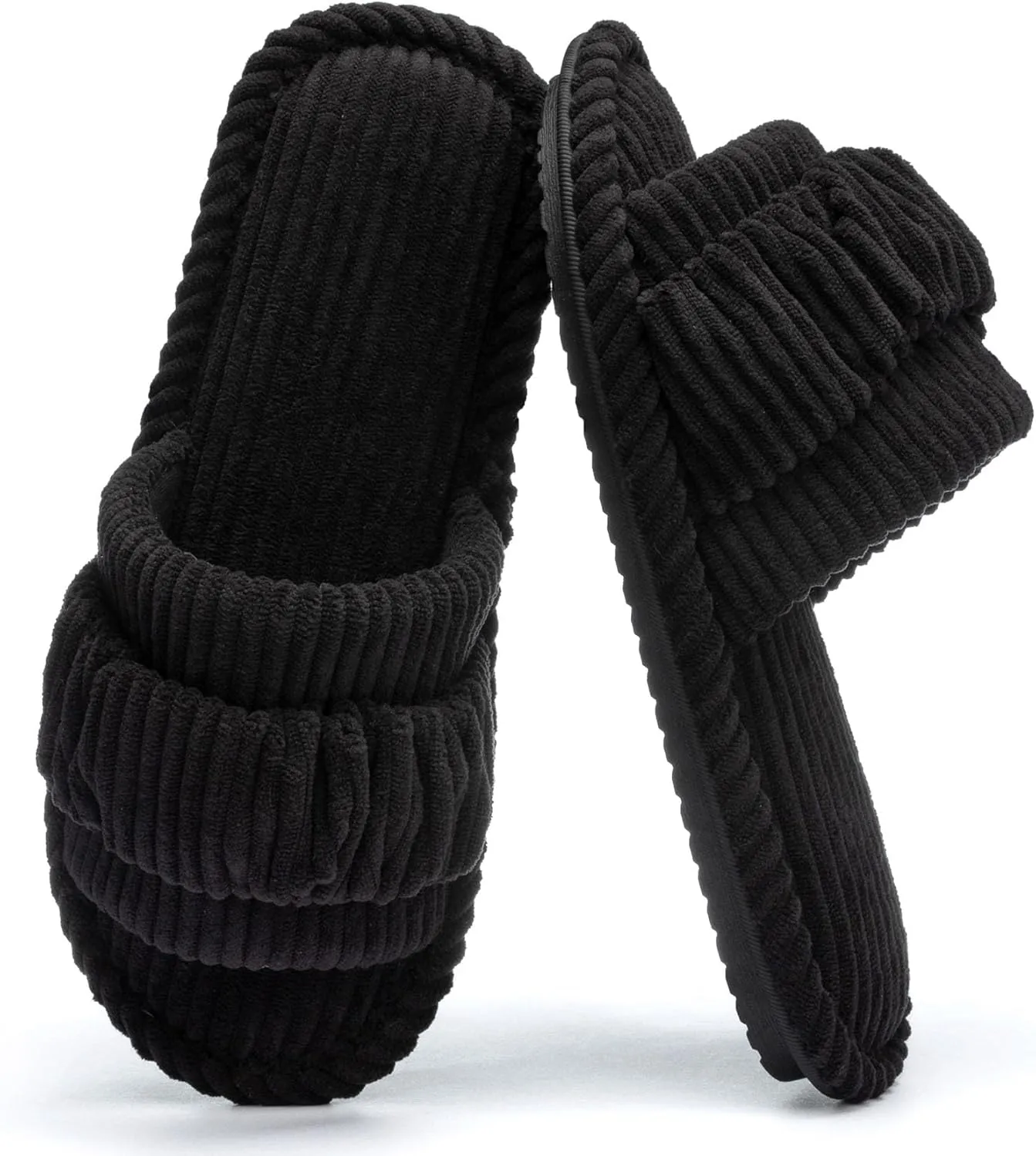 Open Toe Slippers for Women Cozy Memory Foam Slip On House Slippers Slides Shoes for Indoor Outdoor Gifts for Women Her Mom