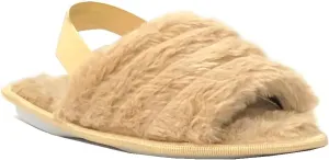 REDVOLUTION Women's Moccasin Slipper Faux Fur Lined Suede House Shoe with Indoor Outdoor Rubber Sole