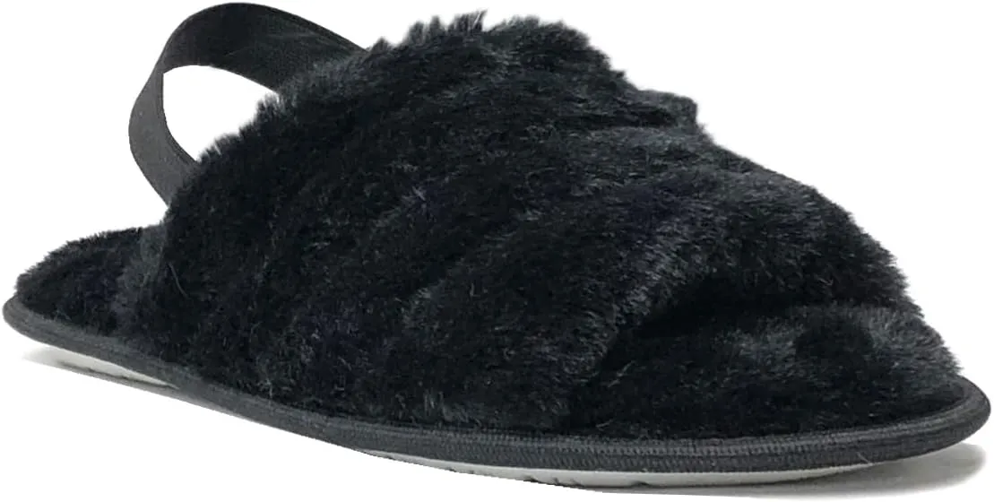 REDVOLUTION Women's Moccasin Slipper Faux Fur Lined Suede House Shoe with Indoor Outdoor Rubber Sole