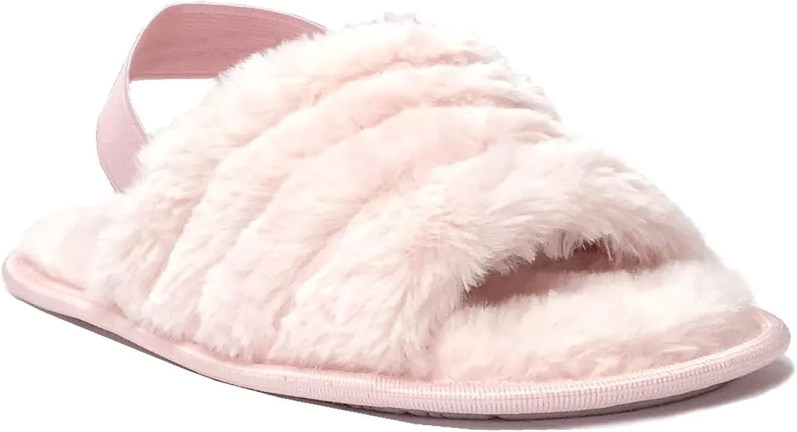 REDVOLUTION Women's Moccasin Slipper Faux Fur Lined Suede House Shoe with Indoor Outdoor Rubber Sole