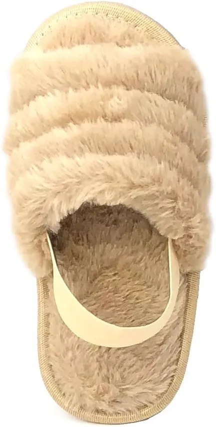 REDVOLUTION Women's Moccasin Slipper Faux Fur Lined Suede House Shoe with Indoor Outdoor Rubber Sole