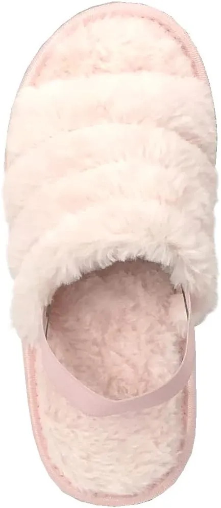 REDVOLUTION Women's Moccasin Slipper Faux Fur Lined Suede House Shoe with Indoor Outdoor Rubber Sole
