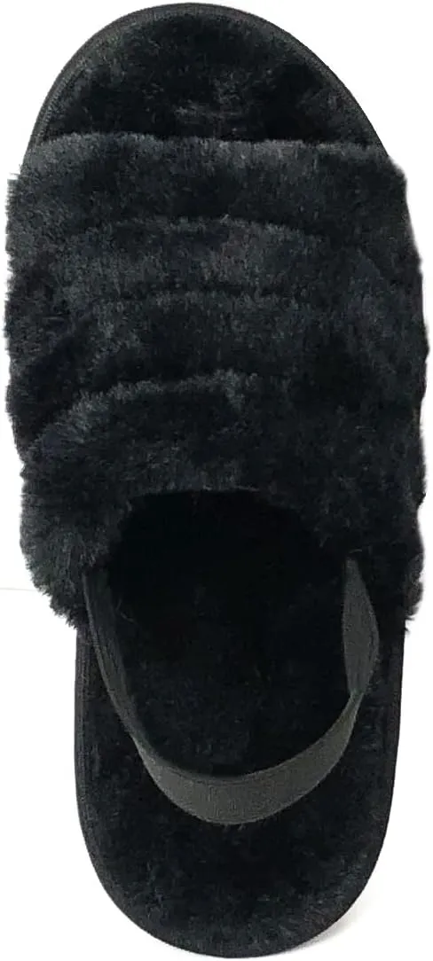REDVOLUTION Women's Moccasin Slipper Faux Fur Lined Suede House Shoe with Indoor Outdoor Rubber Sole