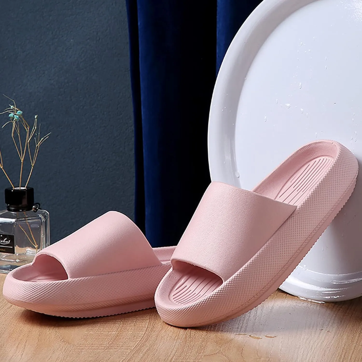 Sandal Slippers for Women Quick Drying Shower Slippers with Open Toe Arch Support Sandals Women's Cloud Slides