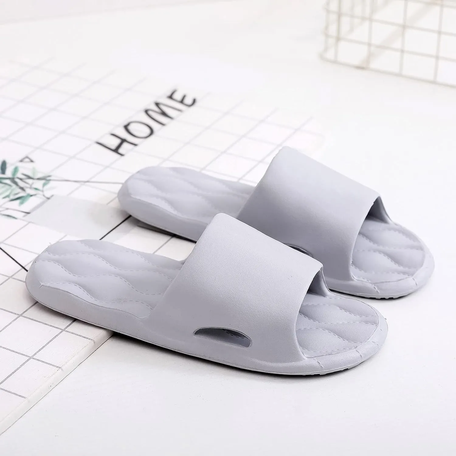 Shower Shoes for Women Non Slip Indoor Home House Beach Shoes Soft Soled Slides Women's Cloud Slides