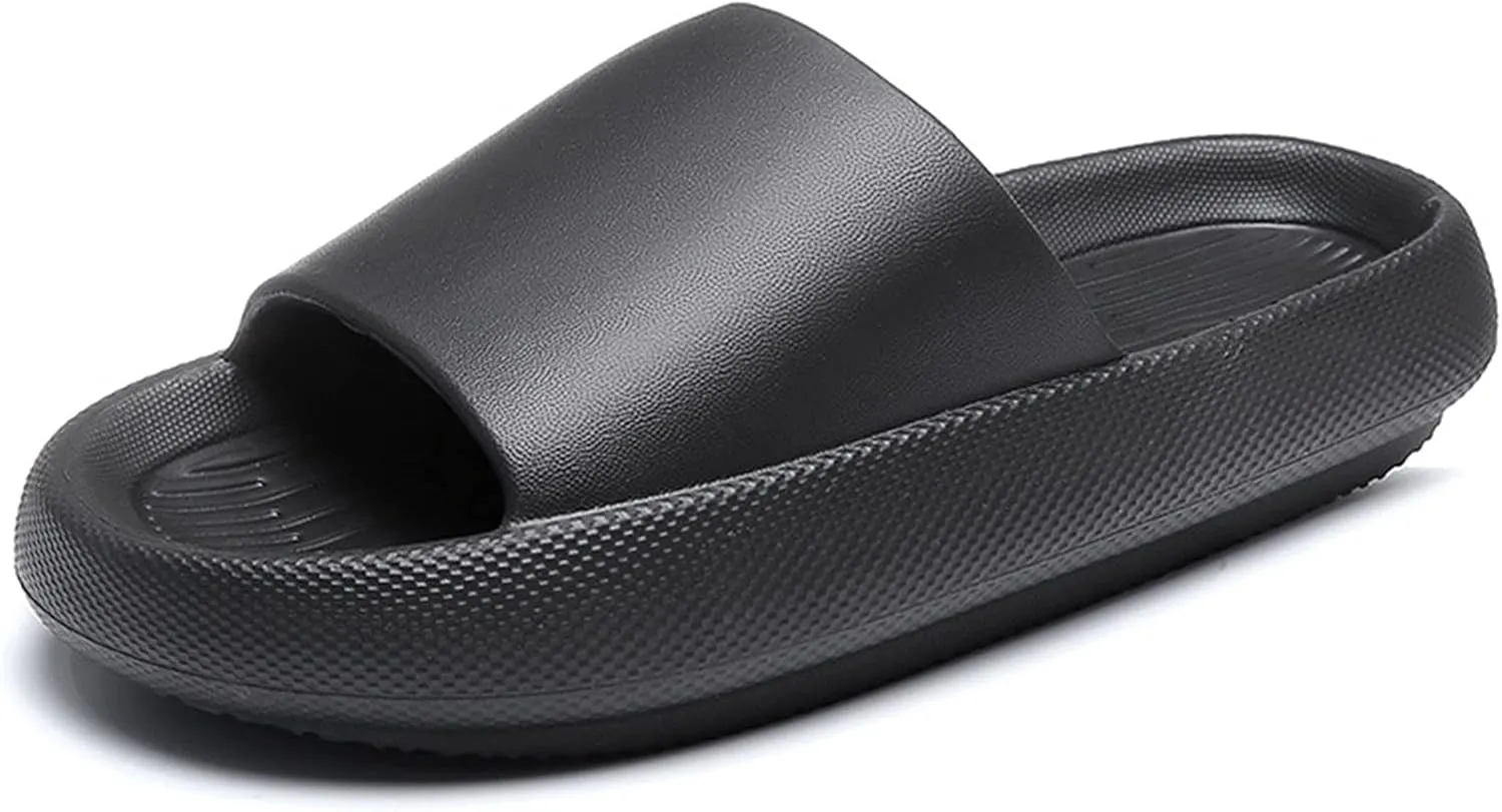 Showers Sandals Mens Pillow Slippers Womens Shower Shoes Indoor Slipper Shower Slides Comfort Lightweight Open Toe