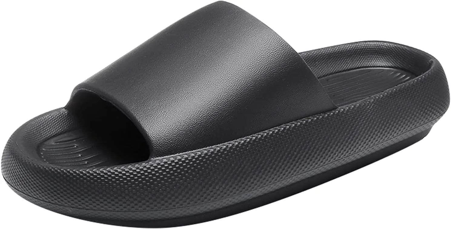 Showers Sandals Mens Pillow Slippers Womens Shower Shoes Indoor Slipper Shower Slides Comfort Lightweight Open Toe