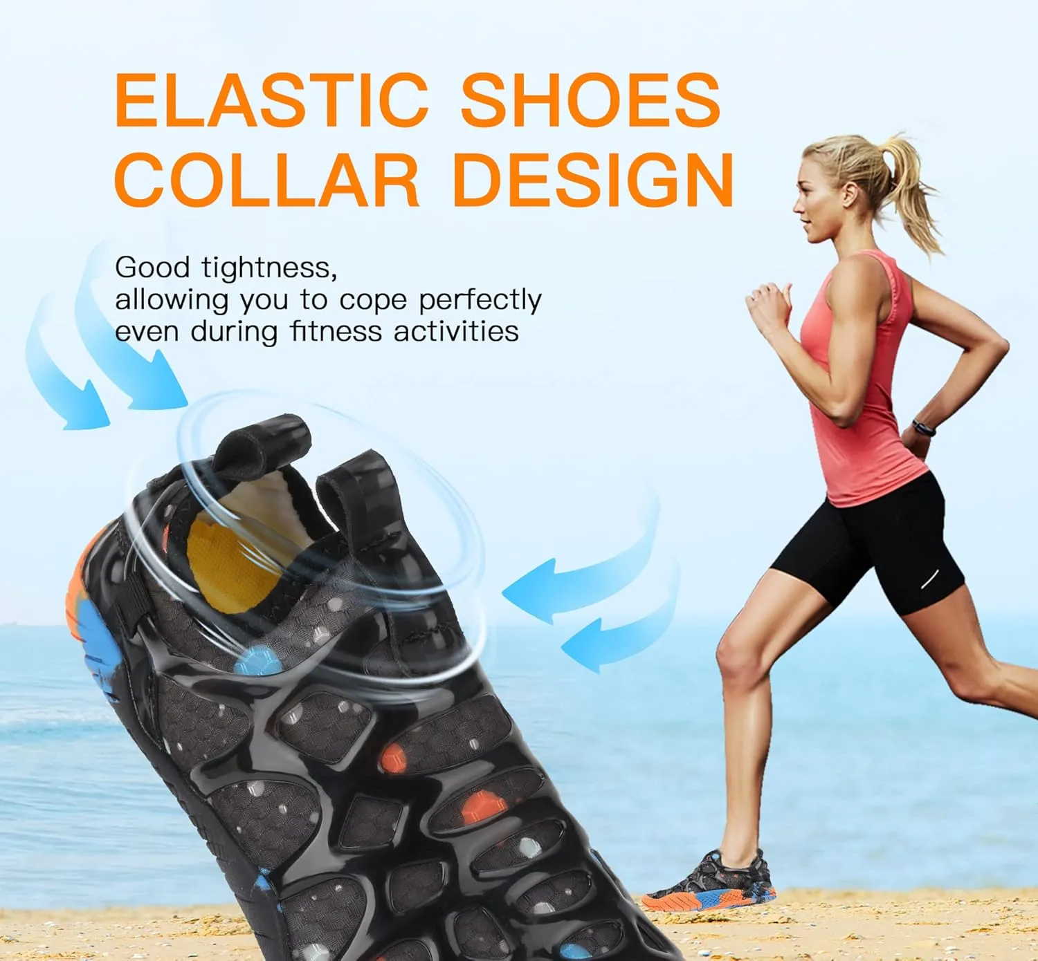 SIPUHK Womens Mens Water Shoes Quick Dry Slip-on Barefoot for Swim Surf Diving Beach Pool Aqua Sports Walking Yoga