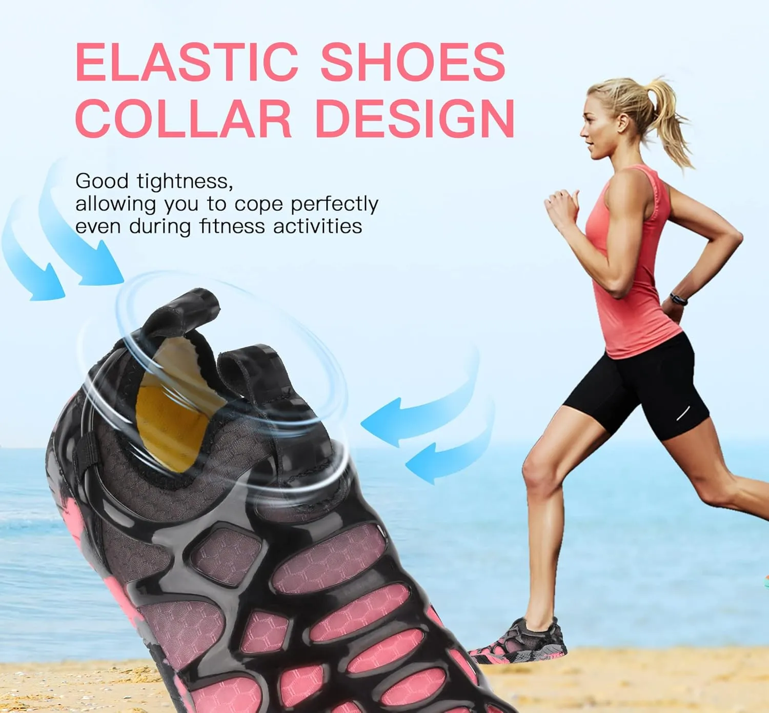 SIPUHK Womens Mens Water Shoes Quick Dry Slip-on Barefoot for Swim Surf Diving Beach Pool Aqua Sports Walking Yoga
