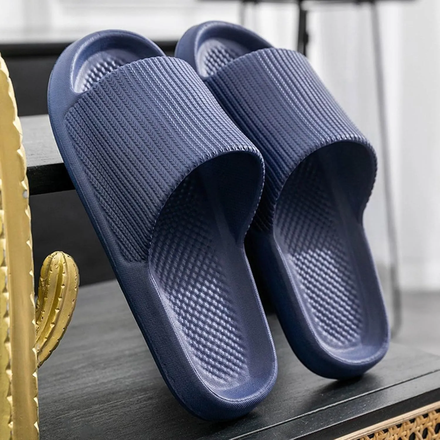 Slides for Men Shower Shoes Women Bathroom Slippers Men Womens Slides Bathroom Ultimate Comfort House Slippers