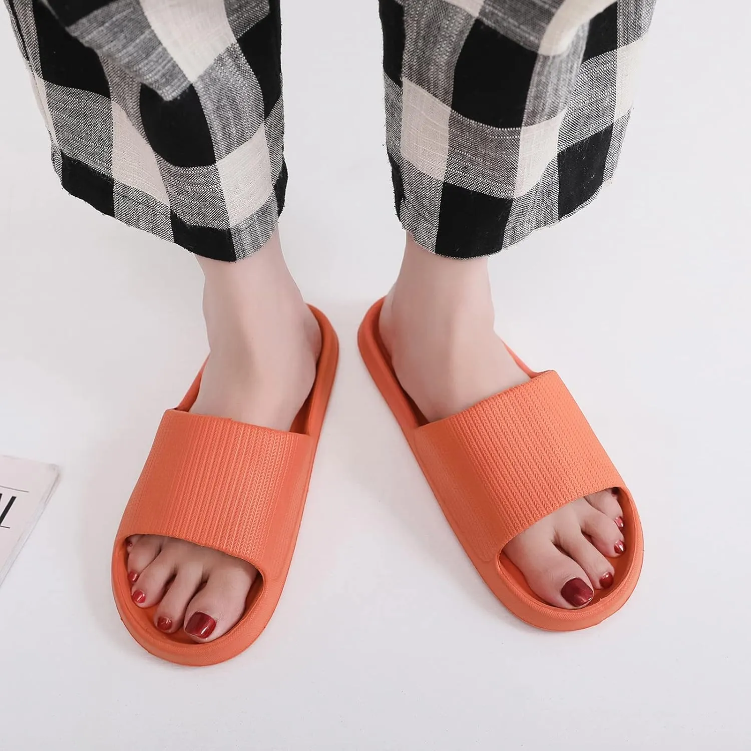 Slides for Men Slides for Women Cloud Slippers Men Shower Shoes Women Bathroom Spa Indoor Outdoor Slippers