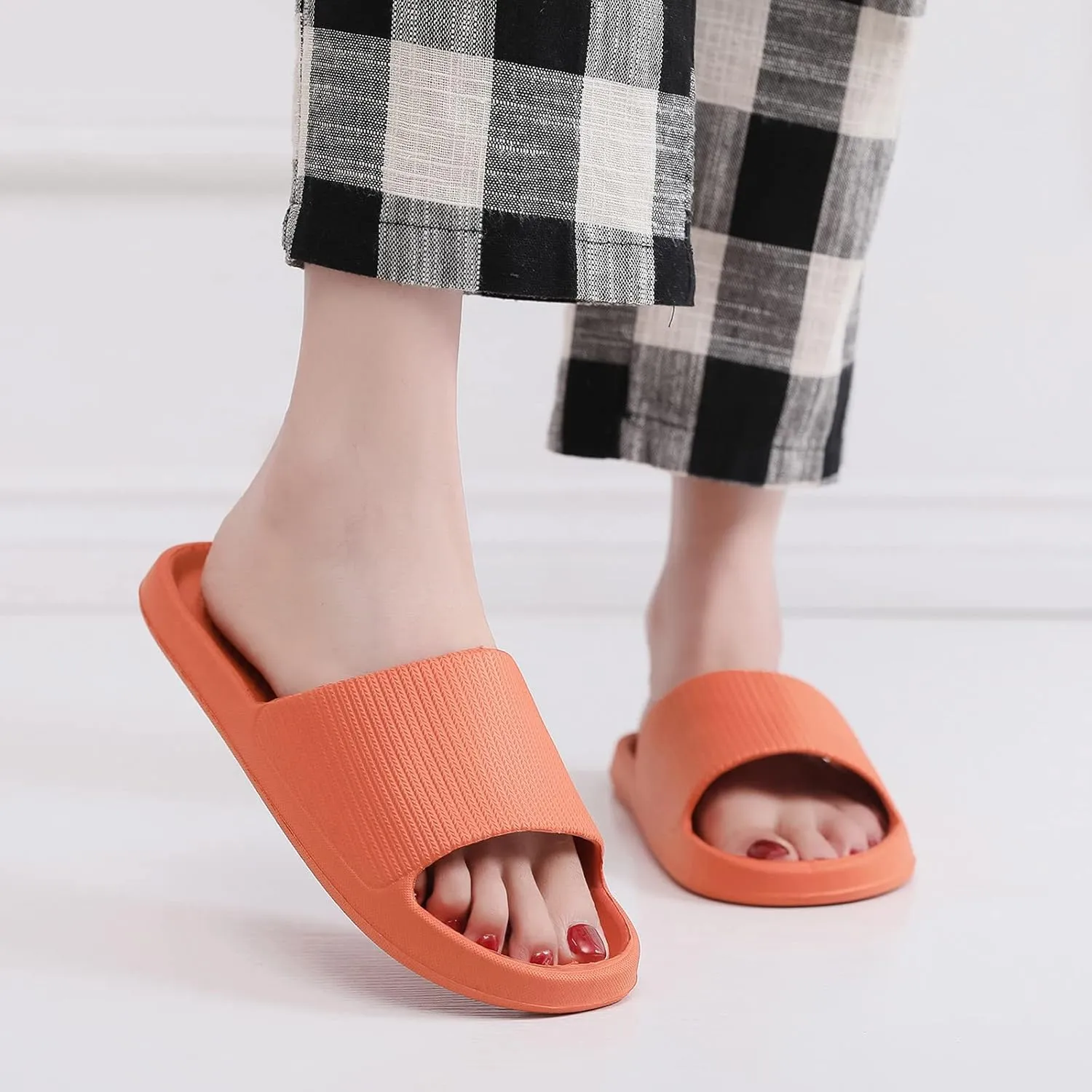 Slides for Men Slides for Women Cloud Slippers Men Shower Shoes Women Bathroom Spa Indoor Outdoor Slippers