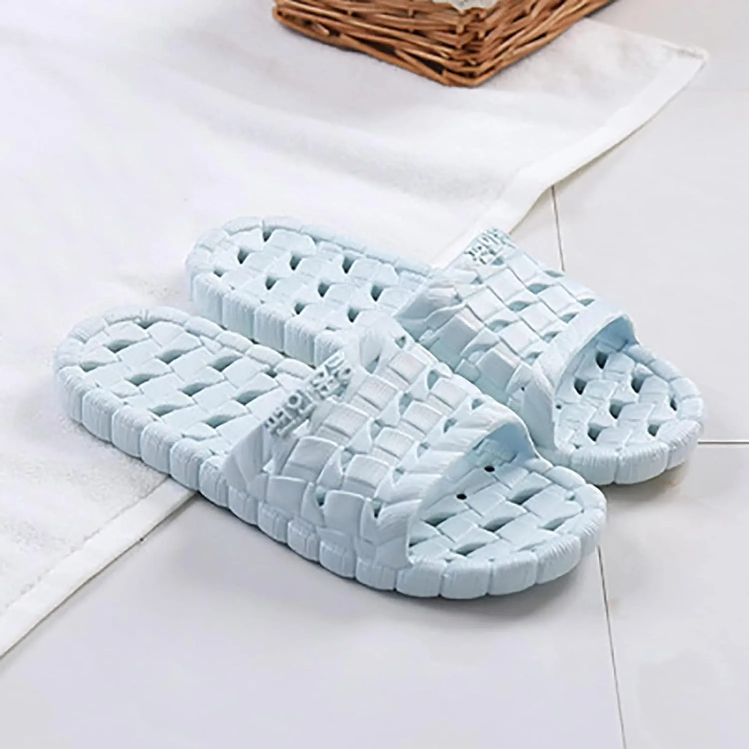 Slides for Men Slides for Women Mens Slippers Shower Shoes Women Ultimate Comfort Drainage Hole Comfortable Slippers