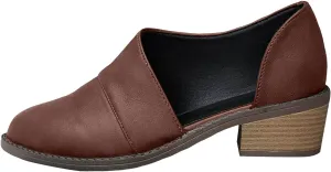 Slip On Women's Pumps Chunky Block Heels Pointed Toe Heels High Loafers Dress Work Shoes for Business
