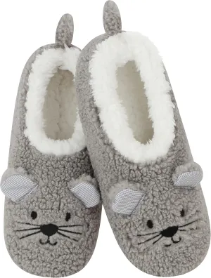 Snoozies Skinnies Slipper Socks Animal Barn – Cozy, Foldable Slippers for Women, Non Slip Socks for Travel & Indoors