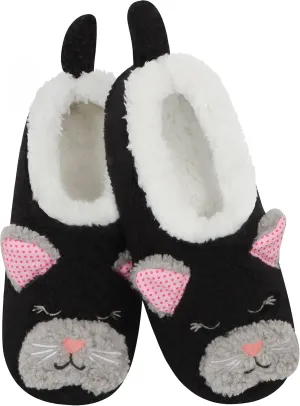Snoozies Skinnies Slipper Socks Animal Barn – Cozy, Foldable Slippers for Women, Non Slip Socks for Travel & Indoors