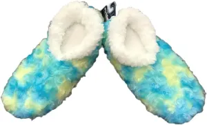 Snoozies Womens Slipper Socks - Cozy Slippers for Women - Fuzzy House Slippers for Indoor Use - Soft Sole Slippers - Roses in Bloom