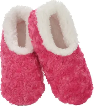 Snoozies Womens Slipper Socks - Cozy Slippers for Women - Fuzzy House Slippers for Indoor Use - Soft Sole Slippers - Roses in Bloom