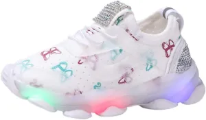 Sport Shoes Girls Boys Children Baby Run Casual Letter Led Luminous Mesh Baby Shoes Boys Slip on Shoes