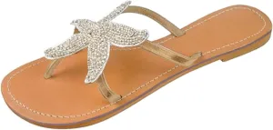 Summer Beach Slippers for Women Flip Flops Flat Sandals Casual Non Slip Open Toe Slides (White, 9.5)