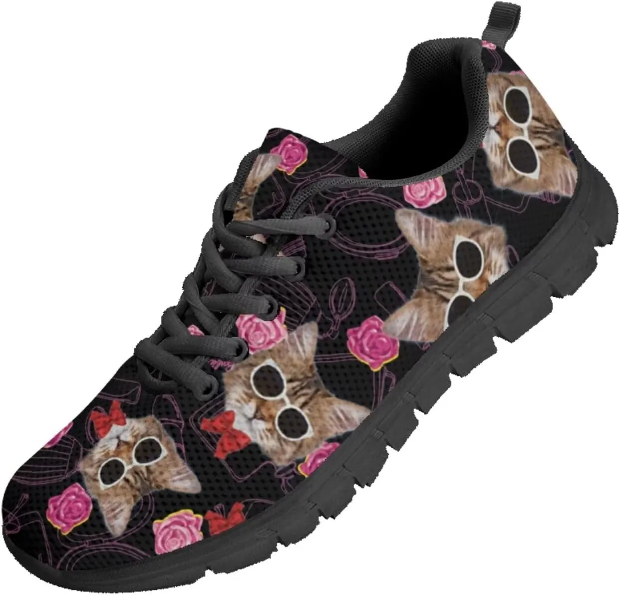 SYtrade Tennis Shoes Slip On Women's Fashion Sneaker Black Sole Run Sneakers